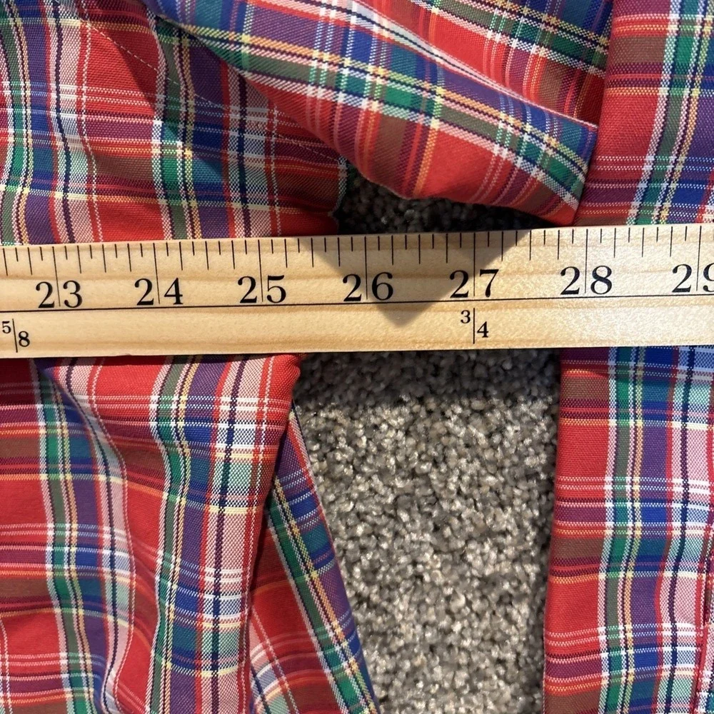 Polo Ralph Lauren Mens XL Classic Fit Performance Plaid Button Down Shirt Red